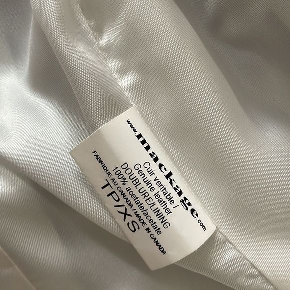 Vintage Y2K  white leather Mackage jacket XS - Picture 11 of 13